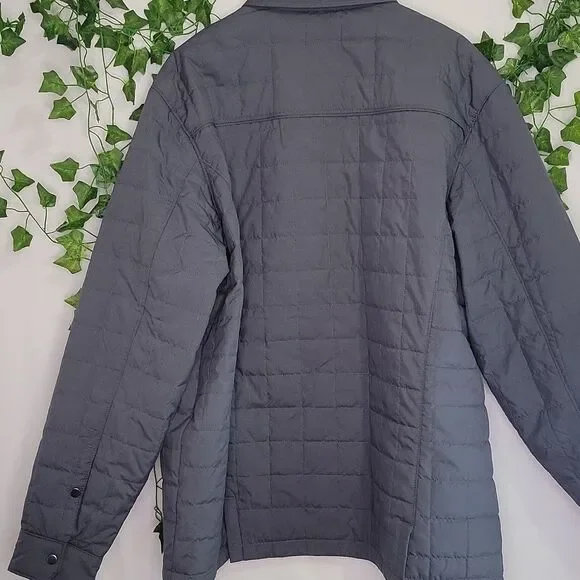 Eddie Bauer. Men's Charcoal Quilted Shirt Jacket. Size 2XL - Picture 2 of 7